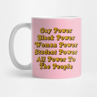 Retro 60s Protest Poster - Power to the people Mug